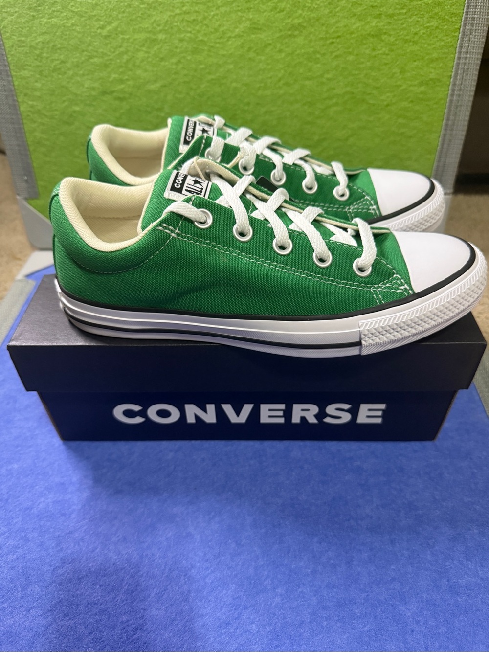 Converse Low-Top Canvas Sneakers - Green & White